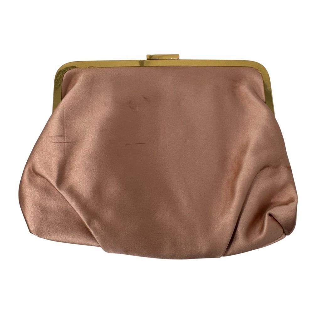 J Crew Frame Clutch In Satin Purse‎ Dusty Pink Evening Event Party Wedding NWT